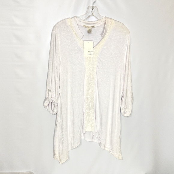 Belah & Codey nwt white shark bite Tunic Top size large - Picture 1 of 6